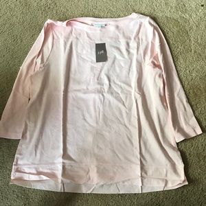 J Jill pink 3 quarter sleeve shirt